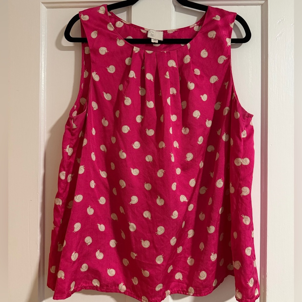 Anthropologie Postage Stamp Silk Blouse *flawed* Size 12 - Picture 3 of 13